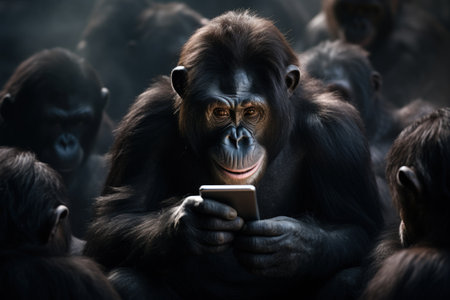 Whimsical world imagining animals in human roles playful anthropomorphic scenes and comical wildlife in human situations surreal and amusing animal behavior. animals living like humansの素材