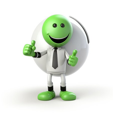3d man is green tick symbol, signifying completion and success, in a compelling visual representation of achievement and endorsement, a check off character.の素材