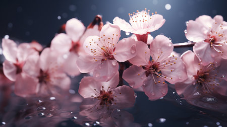 Celebrating nature's ephemeral beauty: the enchanting allure of cherry blossoms in spring, a symphony of pink blooms heralding renewal, serenity, and the timeless grace of fleeting floral eleganceの素材