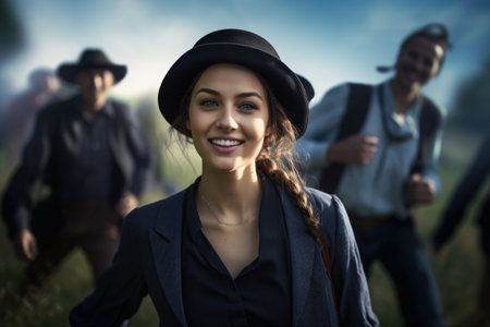 The hearty soul of the village: a portrait of a profound person who radiates the warmth and authenticity of village life in exquisite images. Rural lookの素材
