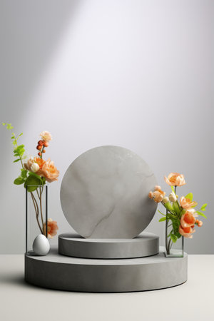 Celebrate easter joy: a delightful mockup with copy space frame, capturing the essence of springtime festivities and renewal of hope in stylish and festive design for cards, displays, creative projectsの素材