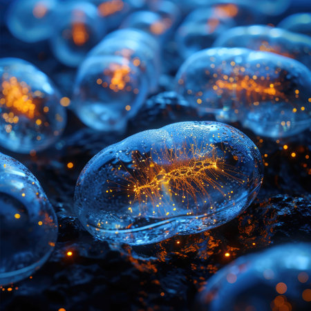 Cellular wonder: mitochondria, the dynamic organelles shaping energy production and vital cell functions within the microscopic landscape of lifeの素材