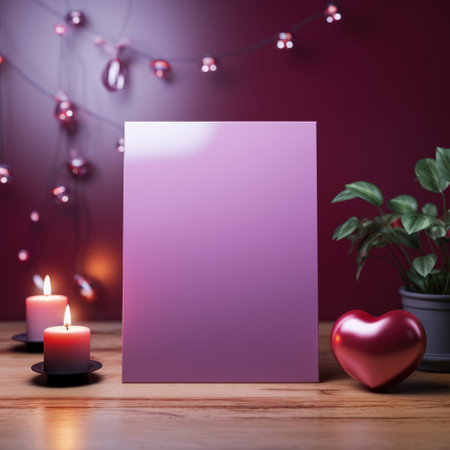 Celebrating women: a chic March 8 mockup with copy space frame, perfect for creating empowering designs, digital displays, heartfelt messages to honor International Women's Day in a stylish mannerの素材