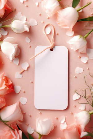 Celebrating women: a chic March 8 mockup with copy space frame, perfect for creating empowering designs, digital displays, heartfelt messages to honor International Women's Day in a stylish mannerの素材