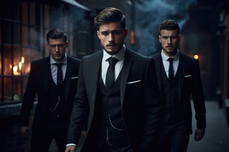 Timeless elegance and modern flair: a curated guide to gentlemen's style, blending sophistication individuality in fashion, encapsulating the essence of sartorial refinement contemporary trendsの素材