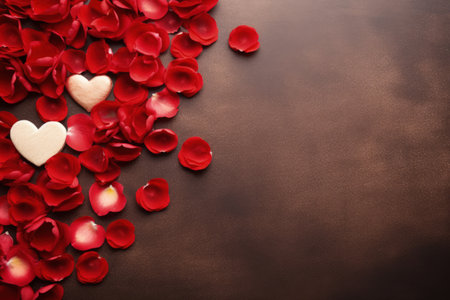 Capturing love: a stylish Valentine's Day mockup with copy space frame, perfect for creating personalized cards, digital displays, and romantic designs in a trendy and festive atmosphereの素材