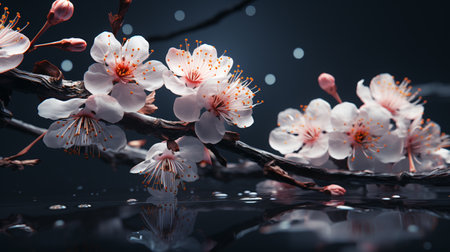 Celebrating nature's ephemeral beauty: the enchanting allure of cherry blossoms in spring, a symphony of pink blooms heralding renewal, serenity, and the timeless grace of fleeting floral eleganceの素材