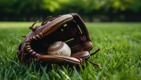 Baseball ball: the quintessential sphere of America's pastime, embodying the excitement, competition, and timeless joy of the game, from pitches and hits to catches and home runs on the diamond.の素材