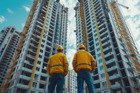 Construction, planning, development: a building concept for the future, architecture, urban design, innovative infrastructure, create sustainable modern cityscapes, shaping landscape progress growthの素材