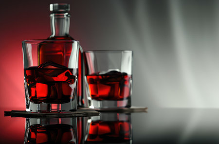 Whiskey Scotch Brandy Alcoholic beverage, relaxation and recreation, luxury elegance rich tapestry of flavors, crafting an intoxicating elixir.の素材