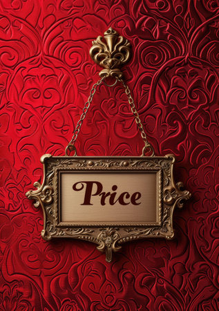 Price: a captivating logo text against a stunning backdrop, enhancing brand identity and visual appeal, perfect for marketing and communication strategies.の素材