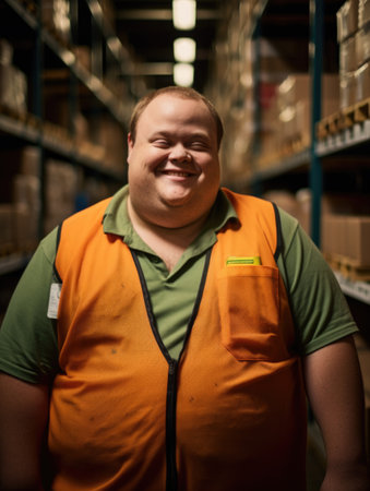 Empowering: inspiring showing differently abled individuals work, breaking barriers, demonstrating resilience, and contributing their skills to create an inclusive and diverse workplaceの素材