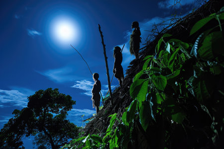 Natives aborigines: mesmerizing portrayal of indigenous cultures, traditions, heritage captured in evocative images, celebrating the richness of ancient rituals, diverse lifestyles, tribal communitiesの素材