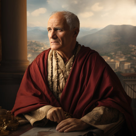 Marcus Tullius Cicero: novel statesman, republican politician, orator, philosopher, and scholar - an eminent figure in ancient history and classical civilization.の素材