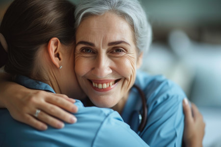 Fostering community well-being: care jobs, acts of compassion, neighborhood meetings, and robust community support initiatives promoting unity, empathy, and collective welfare.の素材