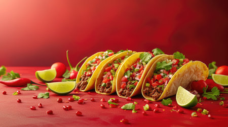 Savor the flavors of Mexican cuisine: a culinary journey of vibrant spices and traditional food delights showing the rich and diverse tapestry of Mexican culture.の素材