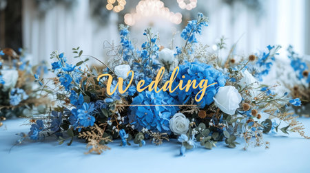 Romantic allure: captivating wedding invitation card adorned with text wedding, blending elegance and sentiment in beautiful design, perfect for announcing and inviting to joyous celebration of loveの素材