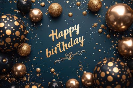 Festive joy: a heartwarming greeting card adorned with the text happy birthday, radiating celebratory cheer and warm wishes, perfect for expressing love and joy on this special occasionの素材