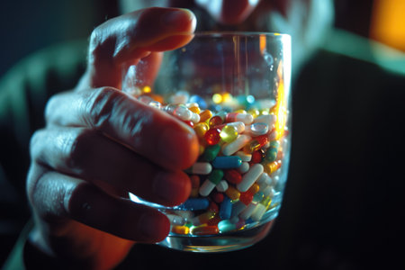 Health essentials: tablets, pills, and medicine providing diverse options for wellness and medical care, pharmaceutical for daily health needs and well-beingの素材