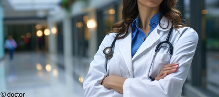 Medical concept, family doc, doctor online. Clinic Hospital Holistic health approach. innovative medical care, Patient-centered care .Banner copyspace backgroundの素材