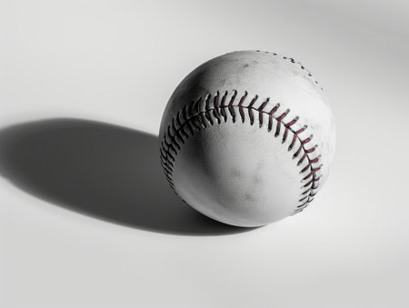 Baseball ball: the quintessential sphere of America's pastime, embodying the excitement, competition, and timeless joy of the game, from pitches and hits to catches and home runs on the diamond.の素材