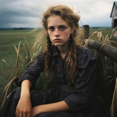 The hearty soul of the village: a portrait of a profound person who radiates the warmth and authenticity of village life in exquisite images. Rural lookの素材