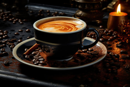 Coffee. aroma-filled mornings with a cup of rich brew: indulging in the comforting warmth, flavor, and culture of coffee, an essential daily ritual for enthusiasts worldwideの素材