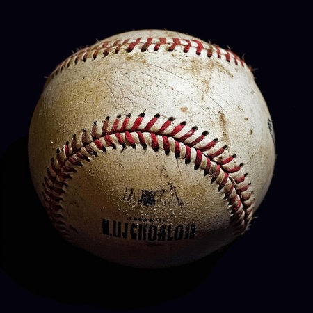 Baseball ball: the quintessential sphere of America's pastime, embodying the excitement, competition, and timeless joy of the game, from pitches and hits to catches and home runs on the diamond.の素材