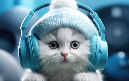 Whimsical wonder: delightful 3d animation brings to life a super cute baby kitten in an endearing and enchanting display of adorability and charm.の素材