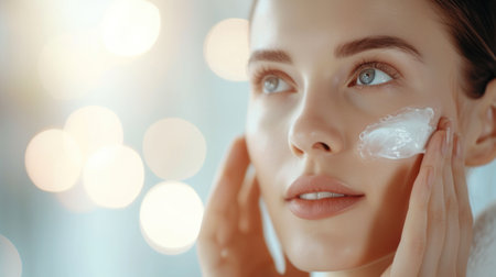 Cosmetology, spa bliss, skincare wonders, makeup mastery, facials delight, body care excellence, healthy aging secrets. banner, copy spaceの素材