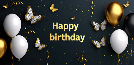 Festive joy: a heartwarming greeting card adorned with the text happy birthday, radiating celebratory cheer and warm wishes, perfect for expressing love and joy on this special occasionの素材