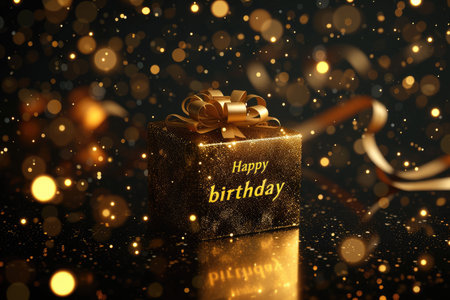 Festive joy: a heartwarming greeting card adorned with the text happy birthday, radiating celebratory cheer and warm wishes, perfect for expressing love and joy on this special occasionの素材