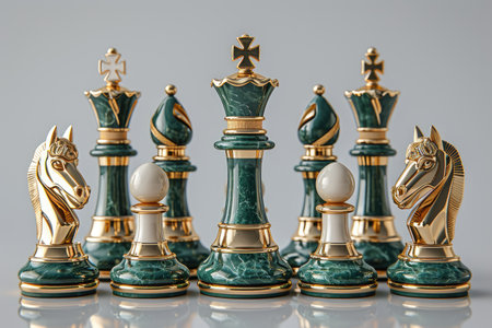 Creative chess: captivating journey through imaginative compositions, artistic arrangements, strategic brilliance, exploring boundless realm where creativity converges with the timeless game of kingsの素材