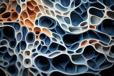 Alluring visual symphony unfolds in abstract composition, showing intricate pattern texture dance. Dynamic shapes vibrant colors create mesmerizing backdrop that adds touch of modern eleganceの素材