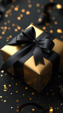 Gift with ribbon: a visual symphony of surprise and celebration, elegance, joy, and the artistry of gifting, captured in stunning detail and vibrant color for various occasions and heartfelt moments.の素材