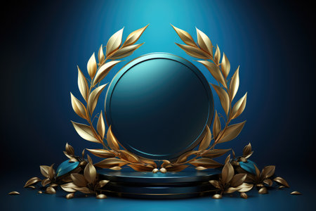 Celebrating success, podium award sign, symbolizing achievement, victory, and recognition in competitions, ceremonies, and events, a testament to excellence and achievement.の素材