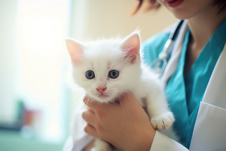 Veterinarian, Veterinary clinic, animal treatment, caring for friends, therapy for quadrupeds, dog cat, compassionate care, expert care for furry friends, ensuring their health and well-beingの素材