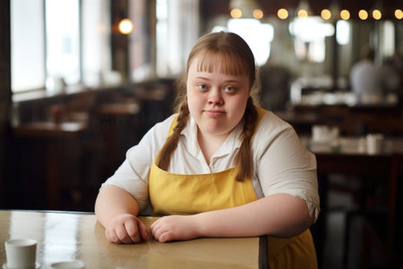 Empowering: inspiring showing differently abled individuals work, breaking barriers, demonstrating resilience, and contributing their skills to create an inclusive and diverse workplaceの素材