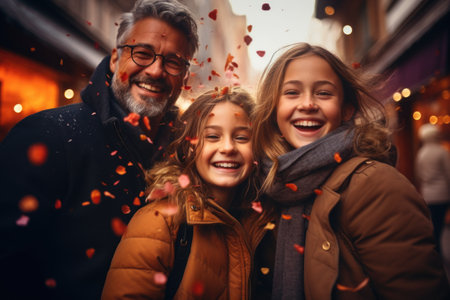 Celebrating families: an ode to love and connection on fathers day, mothers day, and parents day, capturing moments of joy, unity, and gratitude in the tapestry of family lifeの素材