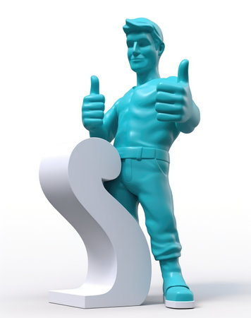 3d like, A sign of admiration and preference, expressions of liking and sympathy, Digital display of gratified emotionの素材