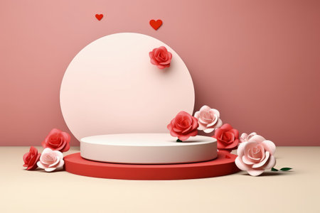 Celebrating women: a chic March 8 mockup with copy space frame, perfect for creating empowering designs, digital displays, heartfelt messages to honor International Women's Day in a stylish mannerの素材