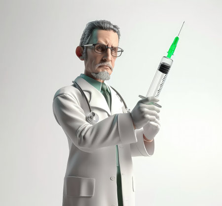 Virtual healing: a 3d character doctor in digital healthcare, combining expertise, compassion, and innovative medical solutions for a virtual and interactive approach to well-beingの素材