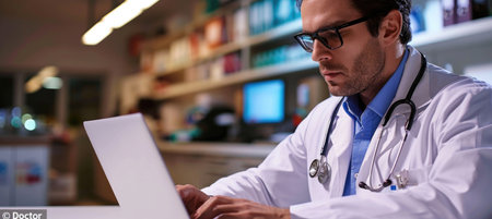 Medical concept, family doc, doctor online. Clinic Hospital Holistic health approach. innovative medical care, Patient-centered care .Banner copyspace backgroundの素材