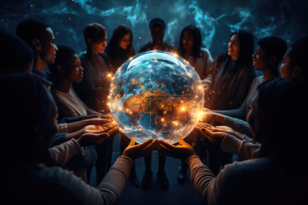 Earth hour: a global call to action for environmental awareness, unity, and energy conservation, symbolizing a collective commitment to a sustainable and eco-friendly future for our planetの素材