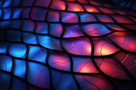 Alluring visual symphony unfolds in abstract composition, showing intricate pattern texture dance. Dynamic shapes vibrant colors create mesmerizing backdrop that adds touch of modern eleganceの素材