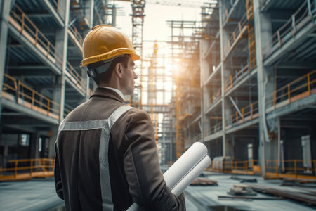Construction, planning, development: a building concept for the future, architecture, urban design, innovative infrastructure, create sustainable modern cityscapes, shaping landscape progress growthの素材