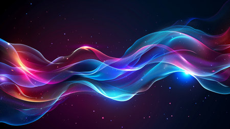 creative glowing neon holographic 3d glow: vibrant and innovative visuals, showcasing futuristic technology and mesmerizing light effects in a captivating and dynamic compositionの素材