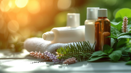 Nourishing nature's gifts: herbal therapy, medicines, drugs, tinctures, infusions, and homeopathy for holistic well-being and natural healing practices.の素材