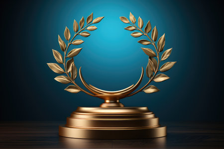 Celebrating success, podium award sign, symbolizing achievement, victory, and recognition in competitions, ceremonies, and events, a testament to excellence and achievement.の素材