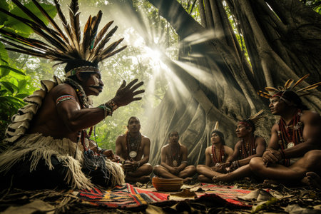 Maya an authentic visual into the rich tapestry of maya people's culture, showing the timeless authenticity of their traditions, craftsmanship, and vibrant way of lifeの素材